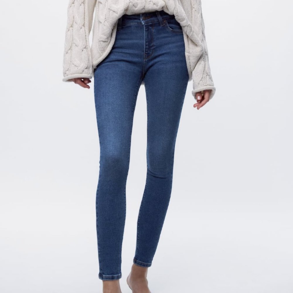 ZARA High Waist Skinny Leg Jeans